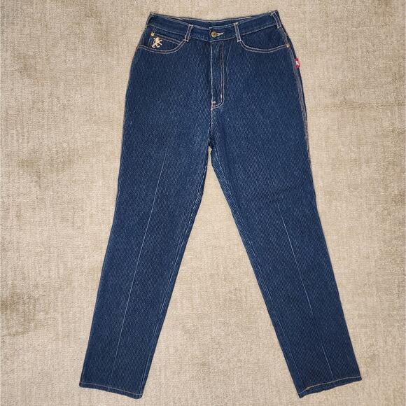 Vintage Braxton Ribbed Denim Jeans Women's 28 Inch Waist - Picture 1 of 4